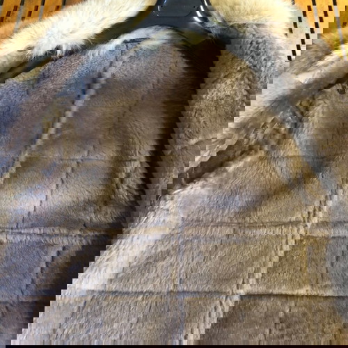 Δερμάτινο γυναικείο σακάκι Zeda Collection σαν καινούργιο, μπεζ, μέγεθος Μ