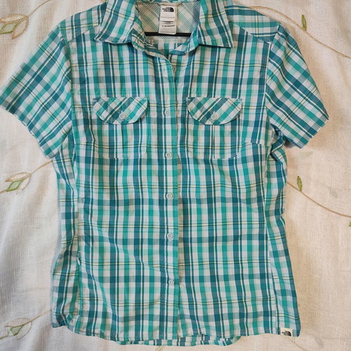 The North Face VaporWick women's hiking shirt size M like new, plaid