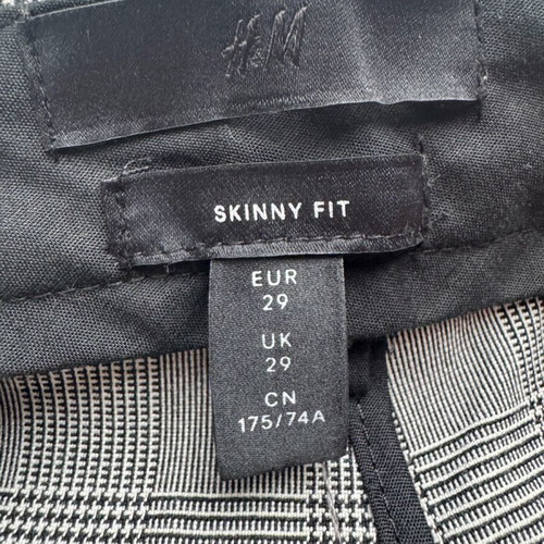 Men's checked suit pants H&M like new, black and grey