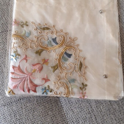 Organza tablecloth new with rich Byzantine embroidery