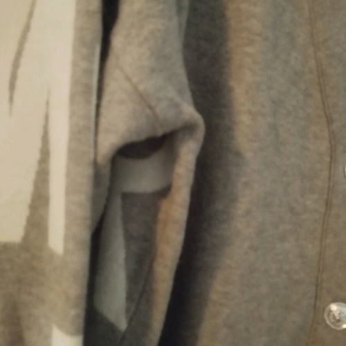 Long grey cardigan with letters, one size