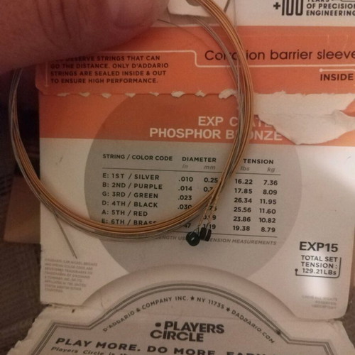 Guitar strings pack of 4 new, E, B, G, D