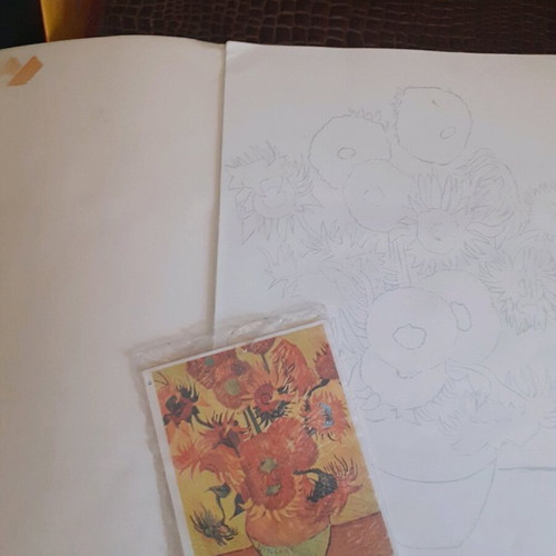 Vintage painting block book with 10 cards new