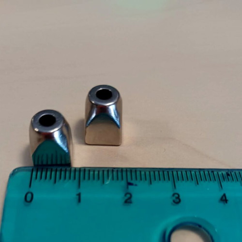 Metal cord end caps 3×sets of 2 pieces silver