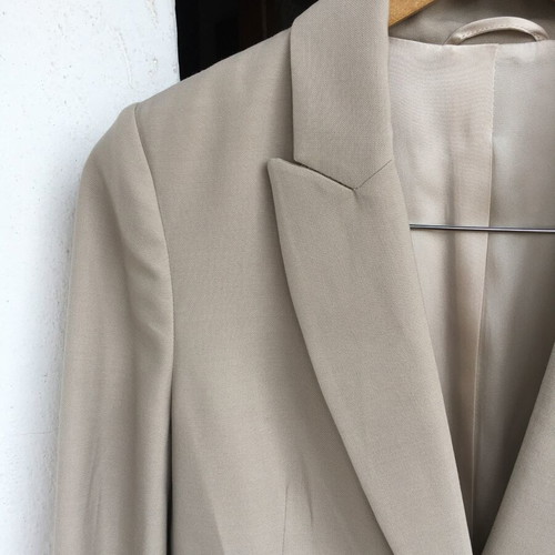 Brunello Cucinelli Monili Collar Wool Blazer new, size 38, beige