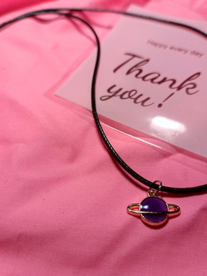 Handmade necklace with strap and planet new