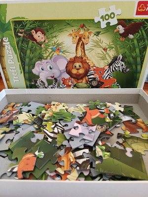 Trefl Jungle Animals Puzzle 100 Pieces like new