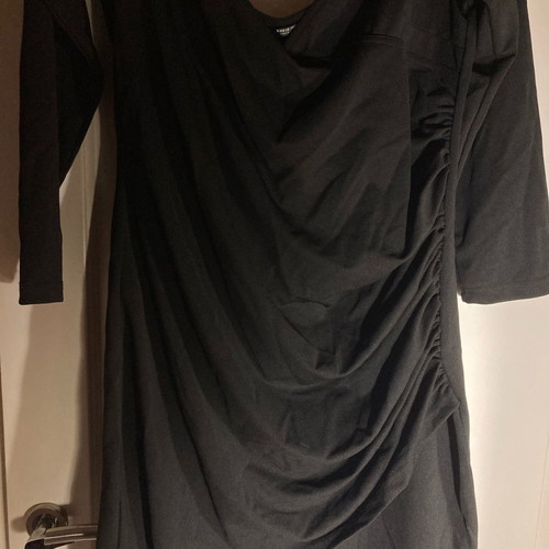 Plus size draped dress with crossover chest, unworn