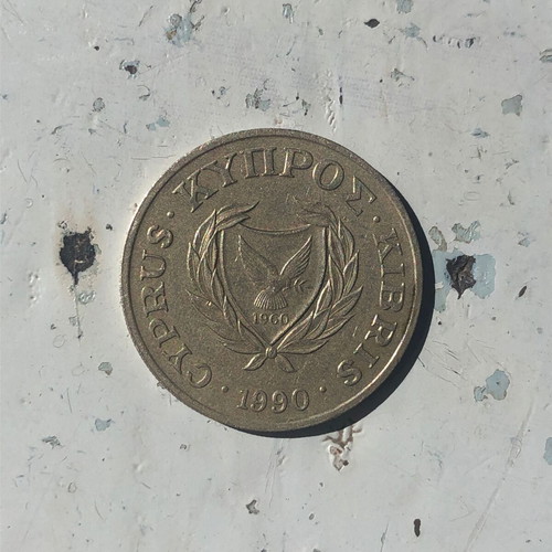 20 Cents 1990 Cyprus coin used
