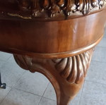 Table and buffet used, set