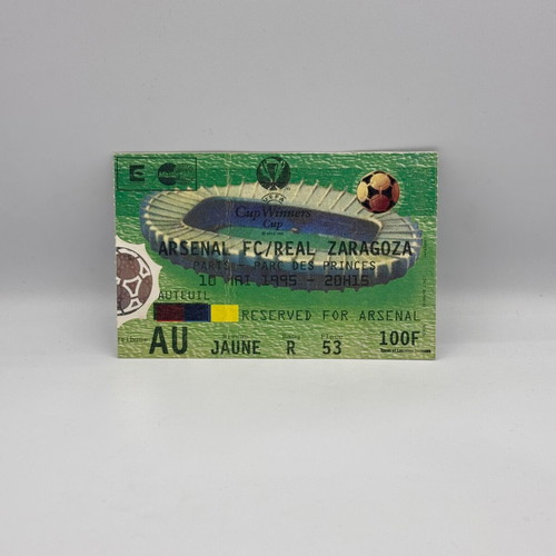 Cup Winners Cup Final Ticket 1995 Zaragoza vs. Arsenal used