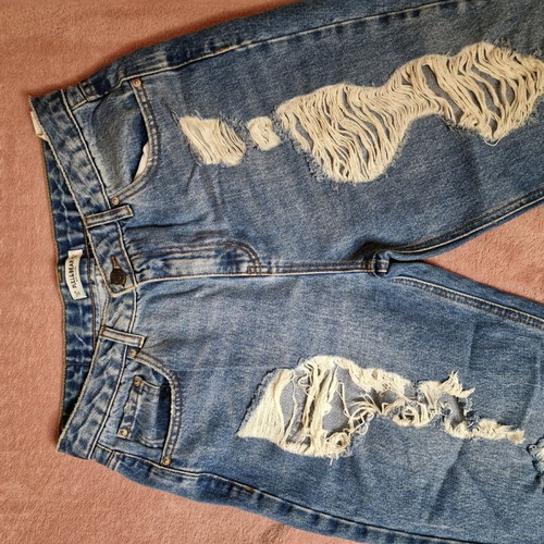 Jeans with rips like new, blue, size M 38 10