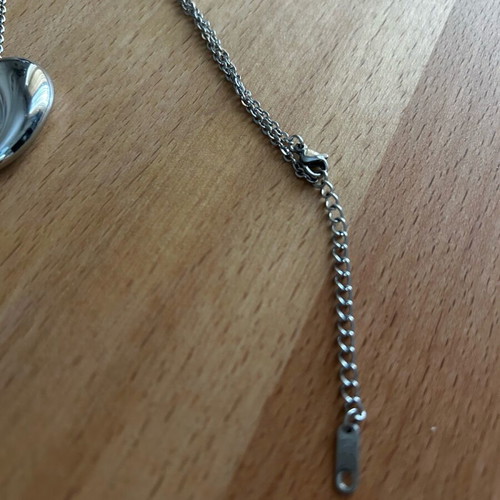 Long heart necklace stainless steel new