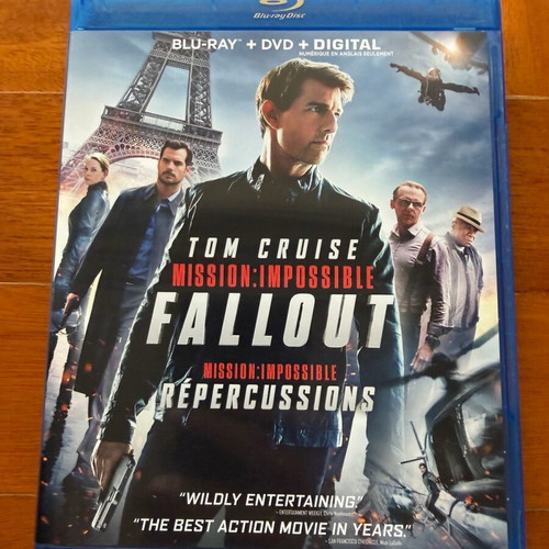 Mission Impossible Fallout Blu-ray & DVD like new with English subtitles