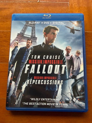 Mission Impossible Fallout Blu-ray & DVD like new with English subtitles