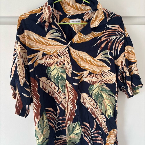 Jack & Jones short-sleeve shirt with tropical print like new, size XL