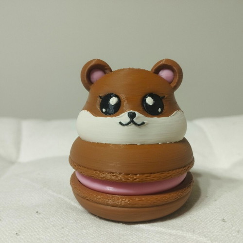 Macaron Hamster Fidget Clicker 3D printed new stress relief toy