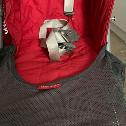 Maclaren Twin Techno red stroller like new for newborn twins