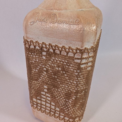 Decorative bottle handmade 25cm used