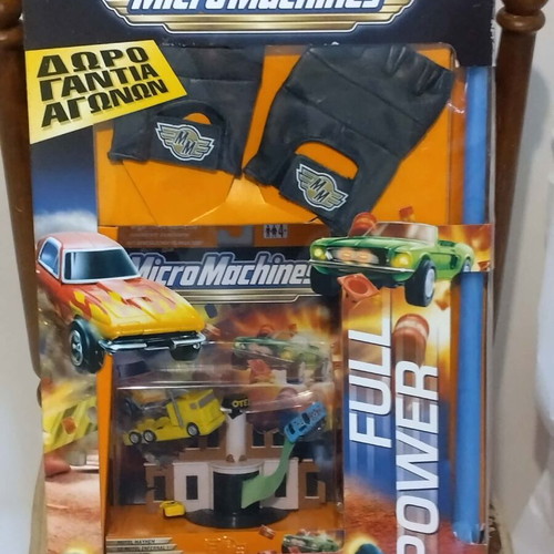 Micro Machines candle new with racing gloves and Motel Mayhem set