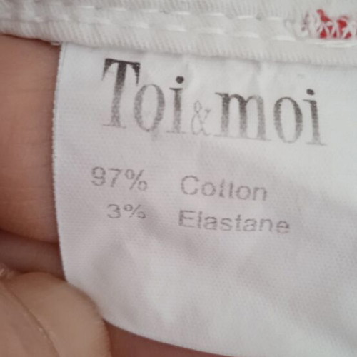 Toi&Moi white elastic cotton pants like new