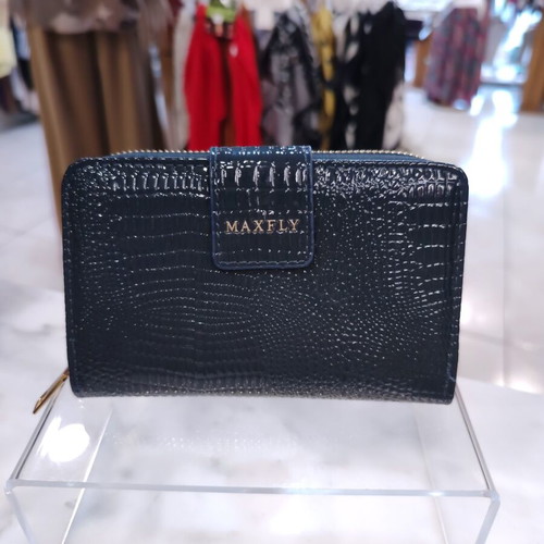 Maxfly Croco Elegance blue women's wallet new