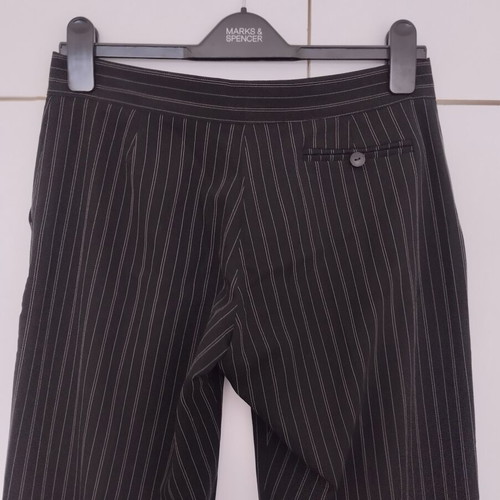 Low waist pants like new, striped black with gray