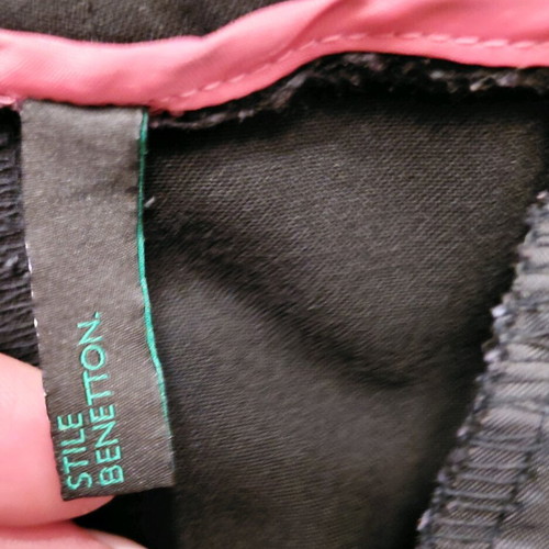 Benetton Pants Alpha Line Black Fabric like new size 48