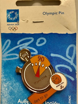 Athens 2004 Olympic Pin 90 Days To Go Limited Edition New