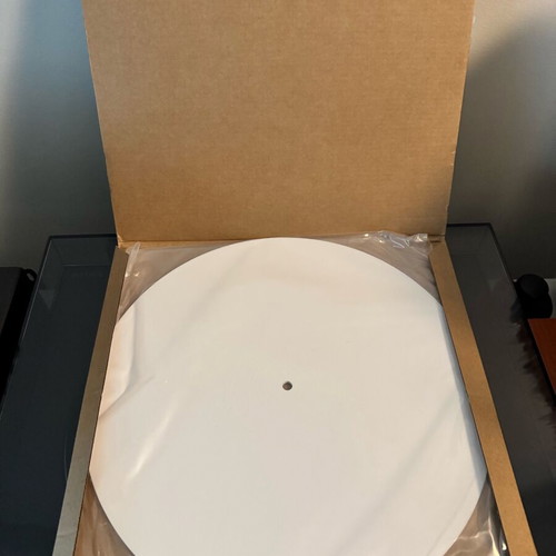 Acrylic Slipmat 12” λευκό glossy 3mm για πικάπ σαν καινούργιο