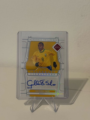 2022 Panini National Treasures World Cup Gilberto Silva Autograph mint