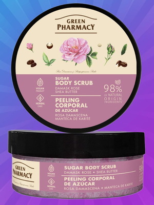 Body scrub with damask rose and shea butter new