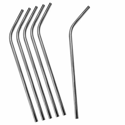 Steel straws new, pack of 6 pieces