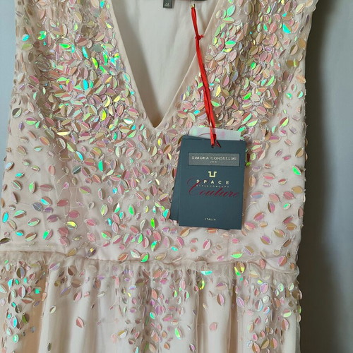Krystal princess tulle dress with real crystals new, multicolor