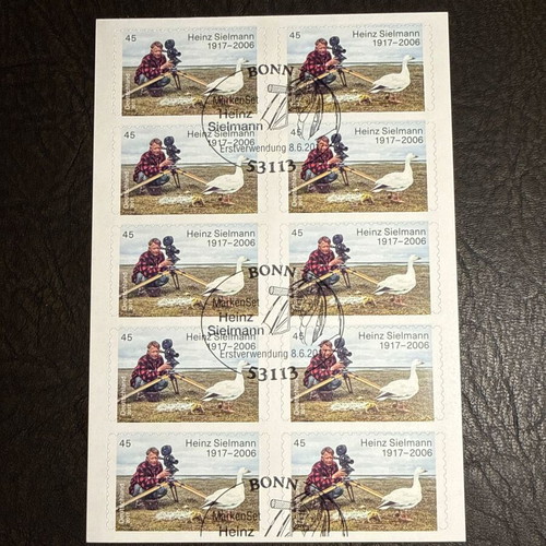 Heinz Sielmann Germany 2017 collectible stamp sheet new