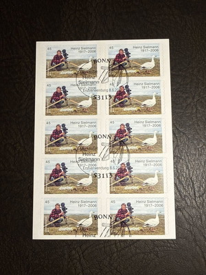 Heinz Sielmann Germany 2017 collectible stamp sheet new