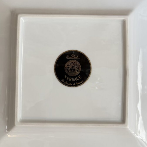 Versace pink plates set of two 22x22 cm like new