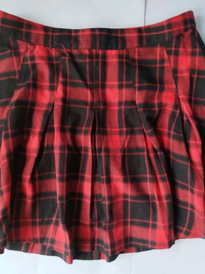Καρώ φούστα H&M κόκκινη χειμωνιάτικη σαν καινούργιο μέγεθος M