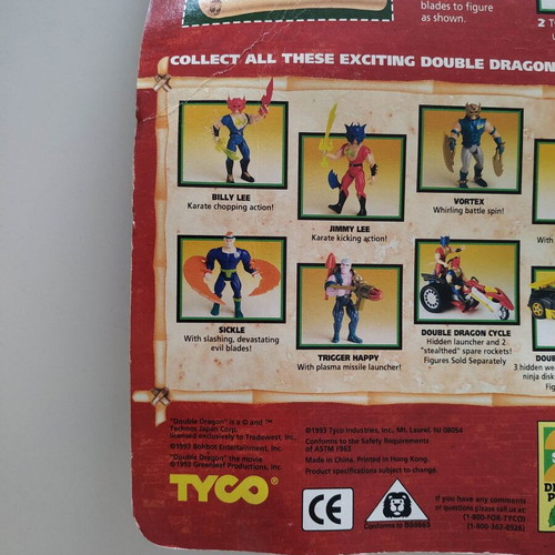 Double Dragon Vortex action figure sealed, Tyco 1993