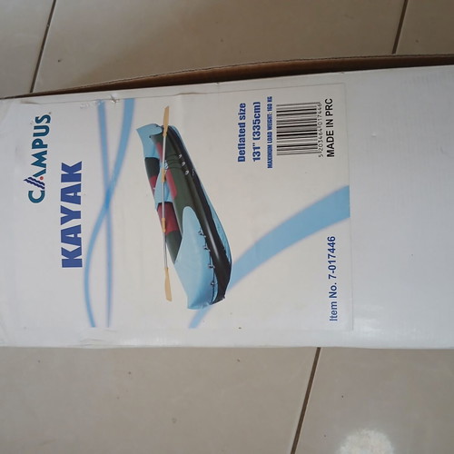 Inflatable kayak like new, max weight 160 kg, size 310 x 76 cm