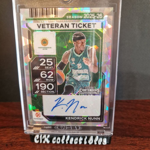 Panini Euroleague Contenders Kendrick Nunn Auto /23 basketball card