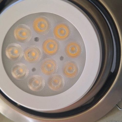Recessed spotlights like new, stainless steel, pack of 17