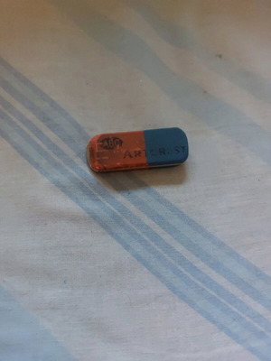 Eraser for pen and pencil used, one piece