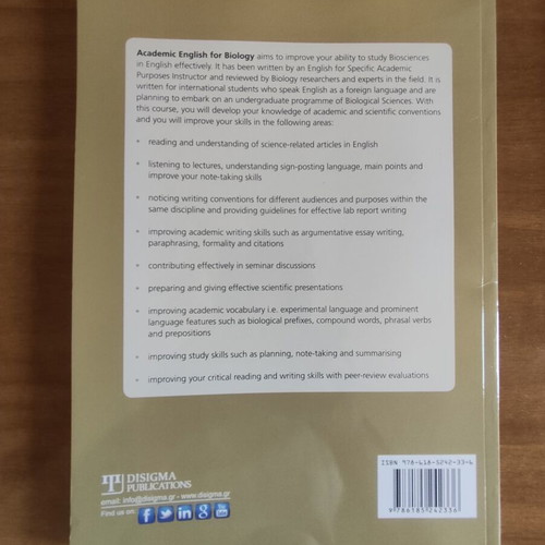 Academic English for Biology book