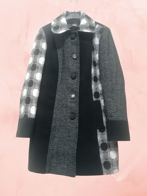 Hype boho coat like new, gray-black, size Medium