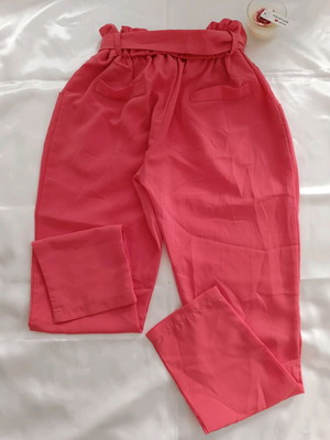 Fullah Sugah women's coral pants with drawstring used, size S