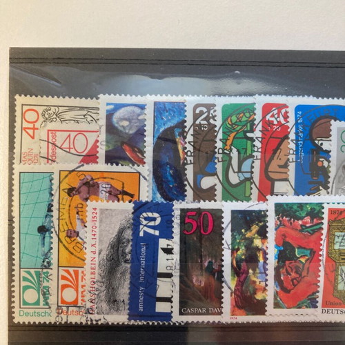 German stamps used, complete series 1974