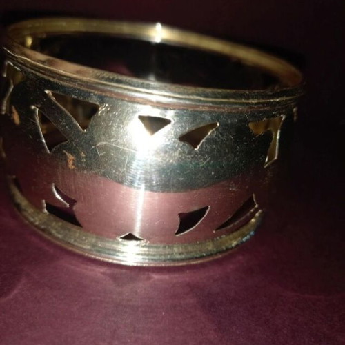 Faux Bijou White Gold Bracelet Large New