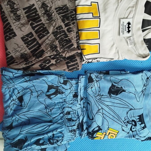 Boys' summer short-sleeve pajamas used, size 134-140, pack of 2