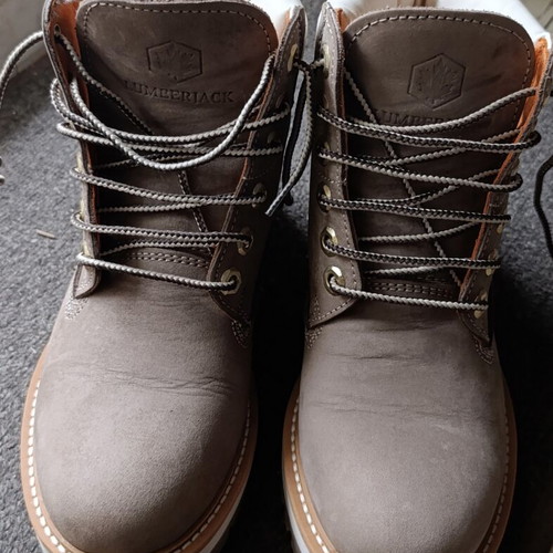 Lumberjack Kristy leather ankle boots new, gray and beige, size 36